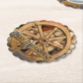 Pumpkins und Räder des ländlichen Holzkarren Untersetzer (angewinkelt)