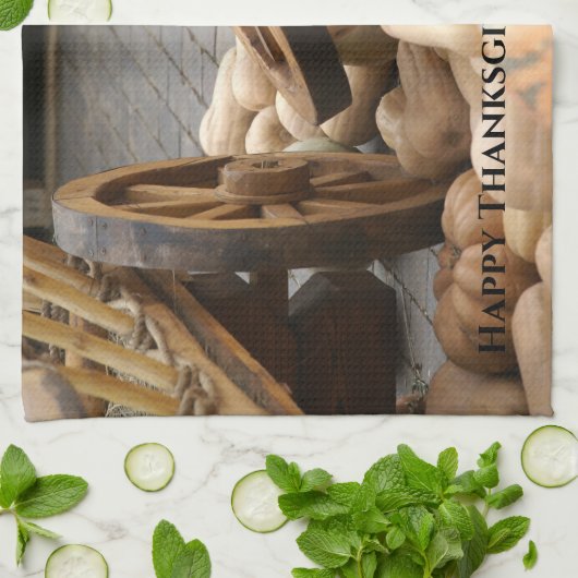 Pumpkins und Räder Geschirrtuch (Gefaltet)