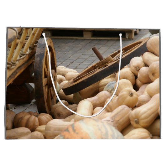 Pumpkins und Räder Große Geschenktüte (Rückseite)