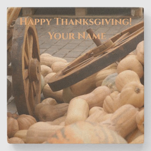 Pumpkins und Räder Steinuntersetzer (Vorderseite)