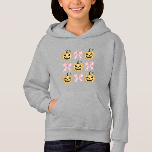 Pumpkins und rosa Bogen Hoodie (Vorderseite)