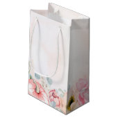 Pumpkins und rot-pinke Blume fallen Kinderdusche Kleine Geschenktüte (Rückseite Schrägansicht)