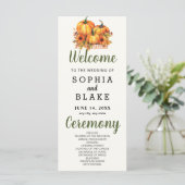 Pumpkins und Sonnenblumen Fall White Wedding Progr (Stehend Vorderseite)