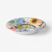 Pumpkins und Sonnenblumen für den Fall Pappteller (Gewinkelt)