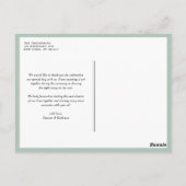 Pumpkins und Sonnenblumen Hochzeit im Herbst Danke Postkarte (Rückseite)