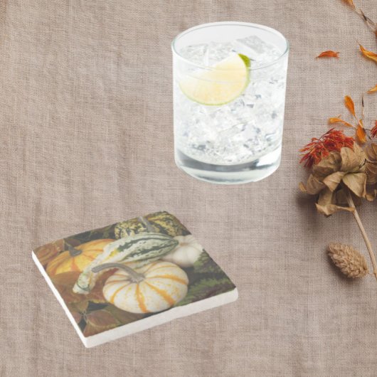 Pumpkins und Squash Still Life Foto Steinuntersetzer