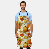 Pumpkins und Trauben glückliches Erntedankfest Schürze (Getragen)