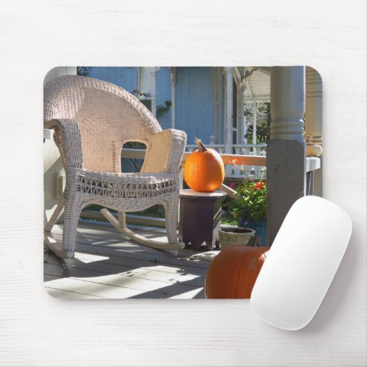 Pumpkins und Wicker Rocker - Martha's Vineyard Mousepad (Mit Mouse)