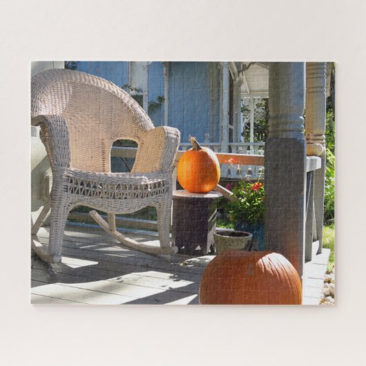 Pumpkins und Wicker Rocker - Martha's Vineyard Puzzle (Horizontal)