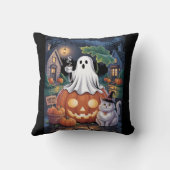 Pumpkins Verkauf & Coffein Ghost & Cat Throw Kisse Kissen (Rückseite)