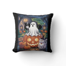 Pumpkins Verkauf & Coffein Ghost & Cat Throw Kisse