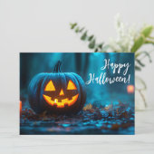 Pumpkins von Night Halloween Grußkarte Einladung (Stehend Vorderseite)