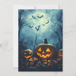 Pumpkins von Night Halloween Grußkarte Einladung