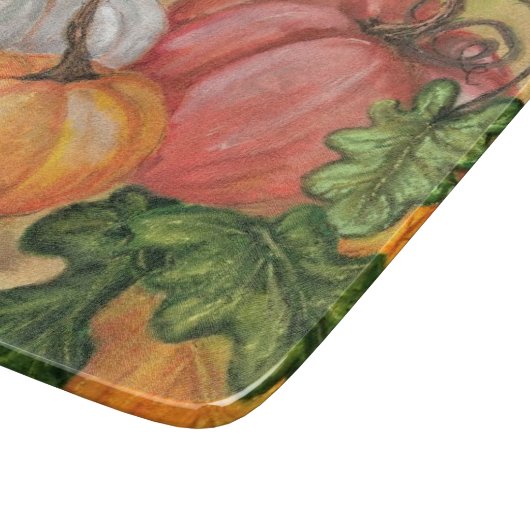 Pumpkins - Wasserfarbe Schneidebrett (Ecke)
