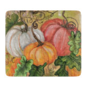 Pumpkins - Wasserfarbe Schneidebrett (Vorderseite)