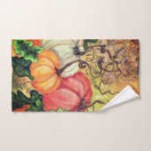 Pumpkins - Wasserfarben Kunst Badhandtuch Set (Handtuch)