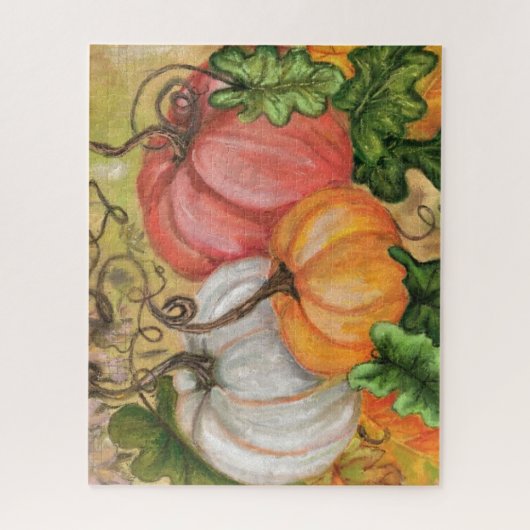 Pumpkins - Wasserfarben Kunst Puzzle (Vertikal)