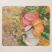 Pumpkins - Wasserfarben Kunst Sherpadecke (Vorderseite (Horizontal))