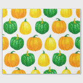 Pumpkins Wasserfarbmuster Geschenkpapier (Flach)