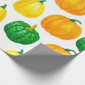 Pumpkins Wasserfarbmuster Geschenkpapier (Ecke)