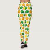 Pumpkins Wasserfarbmuster Leggings (Rückseite)
