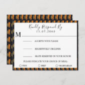 Pumpkins Wedding RSVP Card Einladungspostkarte (Vorne/Hinten)