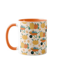 Pumpkins Wheelbarrow Autumn Garden Blätter