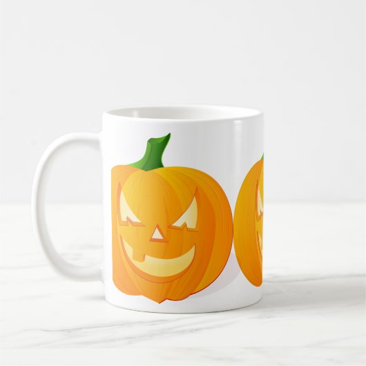Pumpkins White Coffee Tasse (Links)