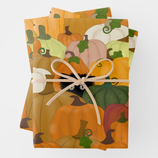 Pumpkins Wrapping Paper Sheets Geschenkpapier Set (Beispiel)