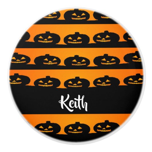 Pumpköpfe halloween Theme Keramikknauf (Vorderseite)