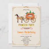 Pumpkutsche Geburtstagseinladung Einladung (Vorderseite)