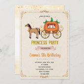 Pumpkutsche Geburtstagseinladung Einladung (Vorne/Hinten)