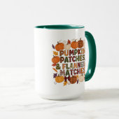 Pumpkutschen und Flanell Matches - Herbst Tasse (VorderseiteRechts)
