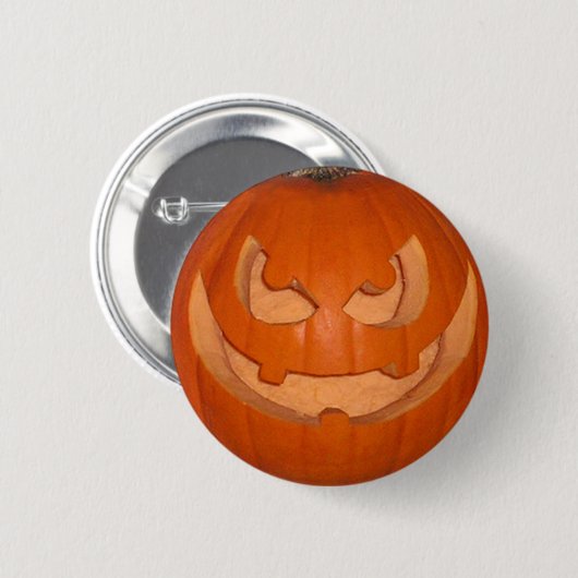 Pumpky der Jack-o' Laterne Knopf Button (Vorne & Hinten)