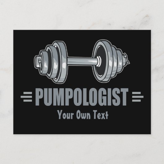 Pumpologin Pumping Eisen Weightlift Postkarte (Vorderseite)