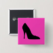 Pumps aus Schwarz und Rosa Button (Vorne & Hinten)
