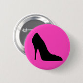 Pumps aus Schwarz und Rosa Button (Vorne & Hinten)