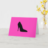 Pumps aus Schwarz und Rosa Karte (Gelbe Blume)