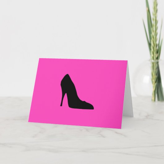Pumps aus Schwarz und Rosa Karte (Vorderseite)