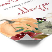 Pumpstation Burgund Fall Floral Pumpkin Envelope Poster (Ecke)