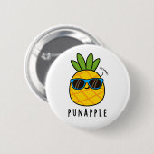 Pun-Apfel Funny Fruit Ananas Pun Button (Vorne & Hinten)