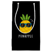 Pun-Apfel Funny Fruit Ananas Pun Dark BG Kleine Geschenktüte (Vorderseite)