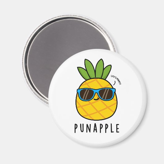 Pun-Apfel Funny Fruit Ananas Pun Magnet (Vorderseite/Rückseite)