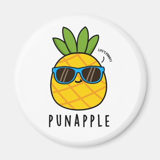 Pun-Apfel Funny Fruit Ananas Pun Magnet (Vorne)