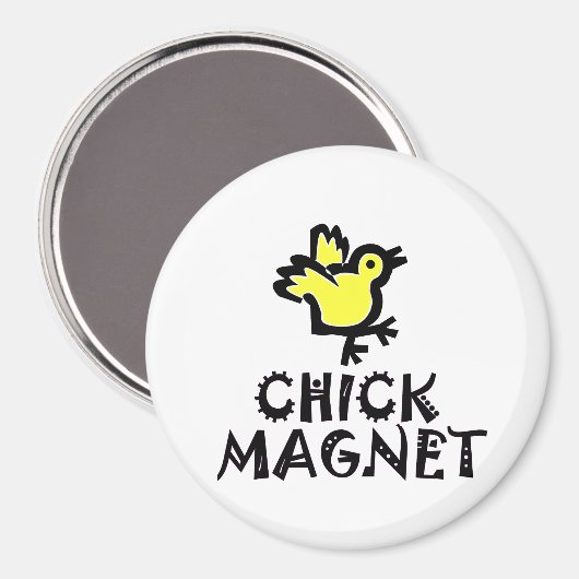 Pun - Chick Magnet mit Baby Chick (Vorderseite/Rückseite)
