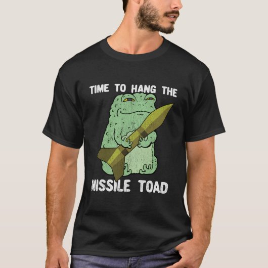 Pun Festive Mistletoe Frog Toad Distressed T-Shirt (Vorderseite)