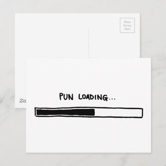 Pun Loading Postkarte (Vorne/Hinten)