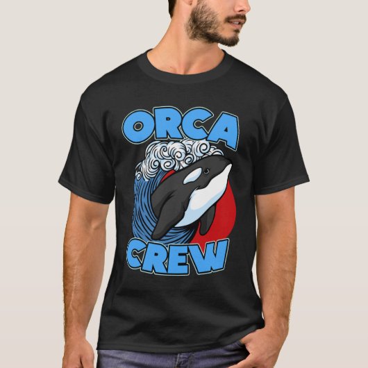Pun Orca Whale Graphic Orca Crew T-Shirt (Vorderseite)