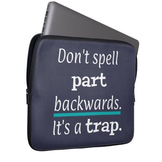 Pun Part Backwards Funny Vater Joke English Teache Laptopschutzhülle (Vorne Rechts)