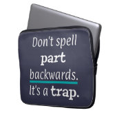 Pun Part Backwards Funny Vater Joke English Teache Laptopschutzhülle (Vorderseite Links)